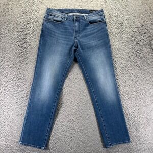Bonobos Jeans Men 33x32 Blue Cotton Denim Straight Workwear Travel Faded Stretch